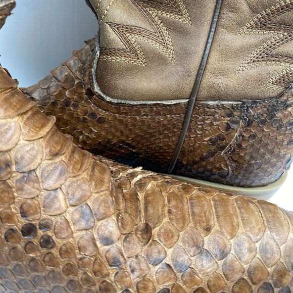 Cody James Boot Mens Men 11 D Exotic Python Brown Western Round Toe Cowboy main image 13